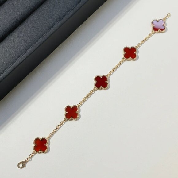 ✅Van Cleef & Arpels 18K gold red agate bracelet - Picture 6 of 6